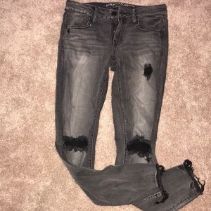 Distressed jeans